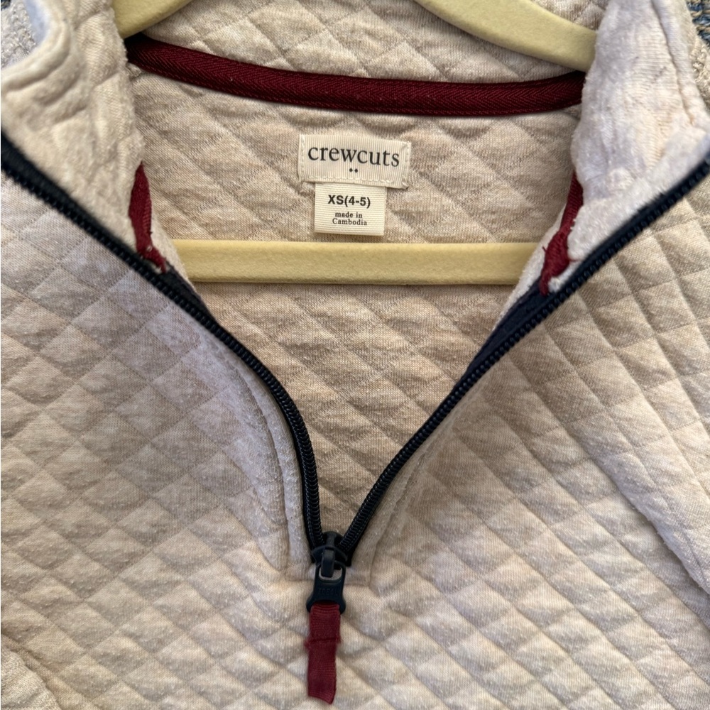 Crewcuts Cream Little Boys Quilted Pullover